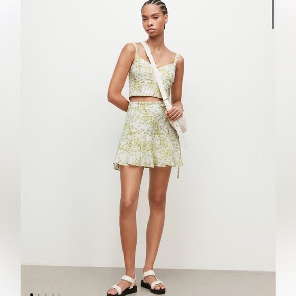 All Saints Cassia Amanzi Linen Blend Top NWT Size 12 - Picture 3 of 12